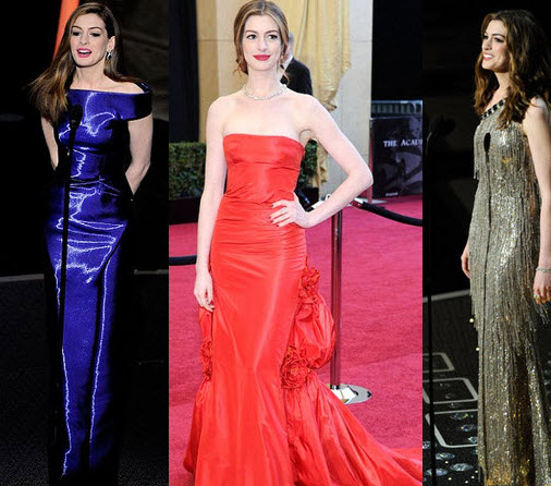 Anne Hathaway Oscars Dance. beautiful in all her